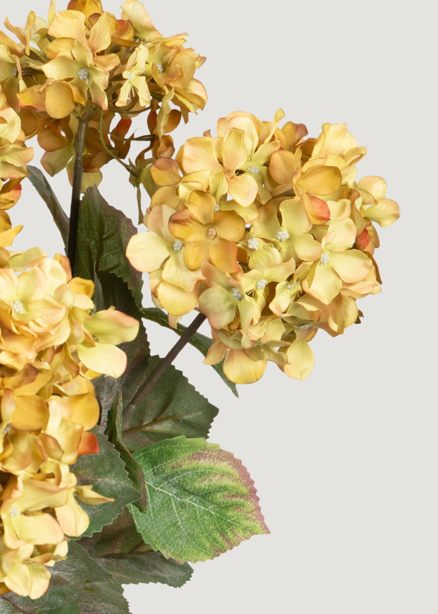 Vintage Antique Green Fake Hydrangea Bush - 20"