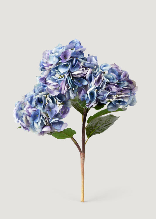 Large Lavender and Blue Artificial Hydrangea - 20"