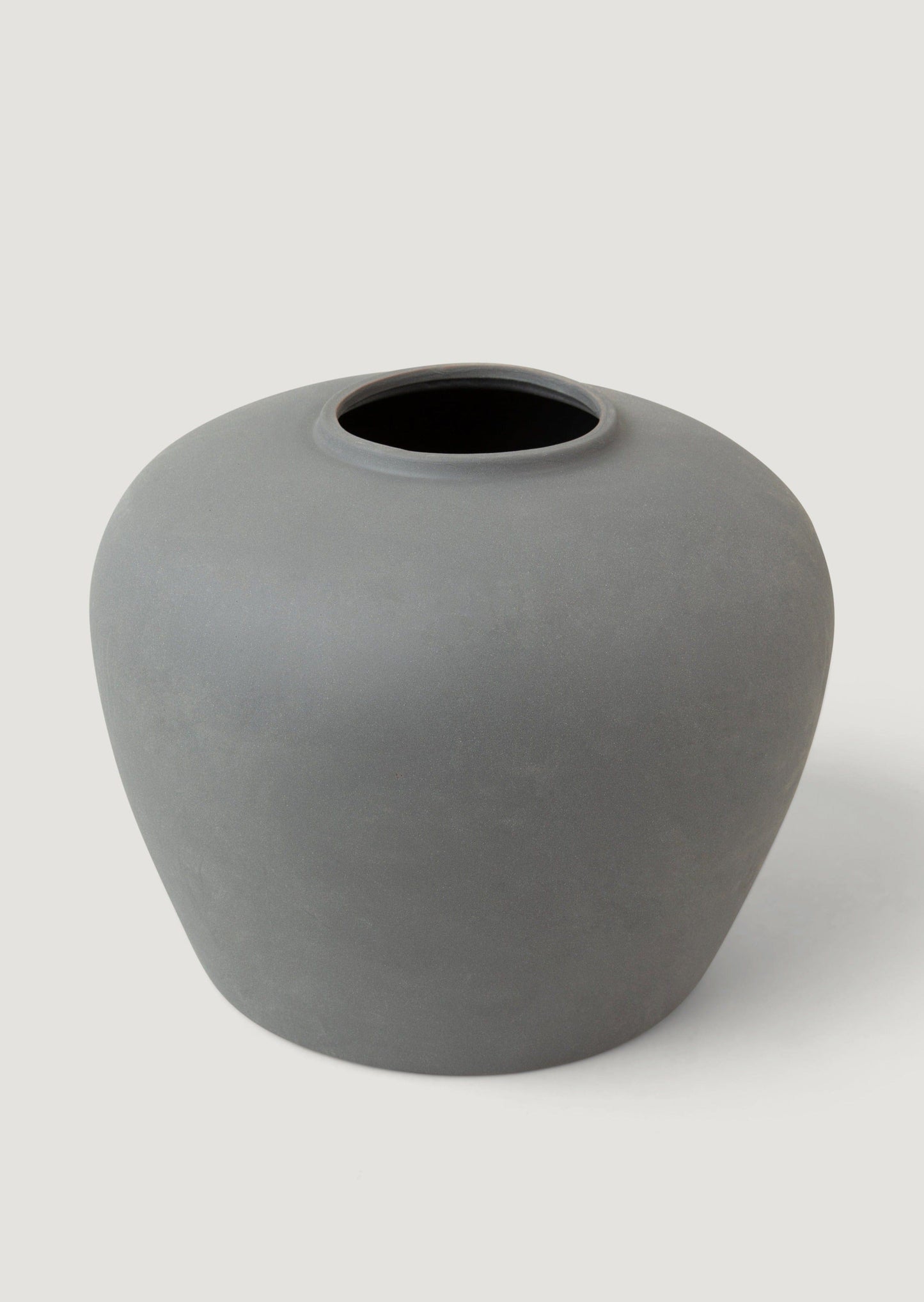 Smokey Slate Large Clay Table Vase - 11"