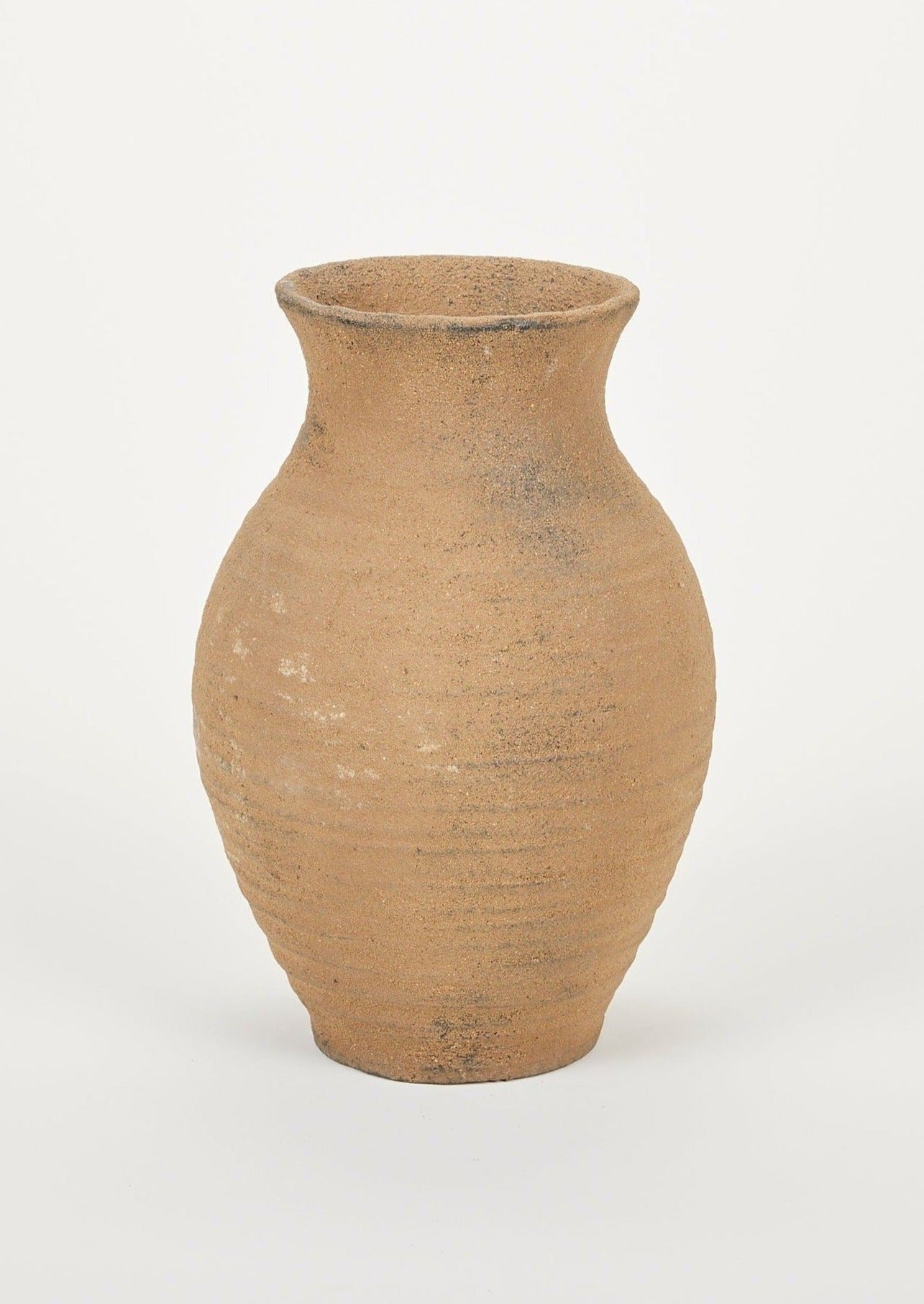 Jitana Handmade Distressed Clay Avery Vase - 12"