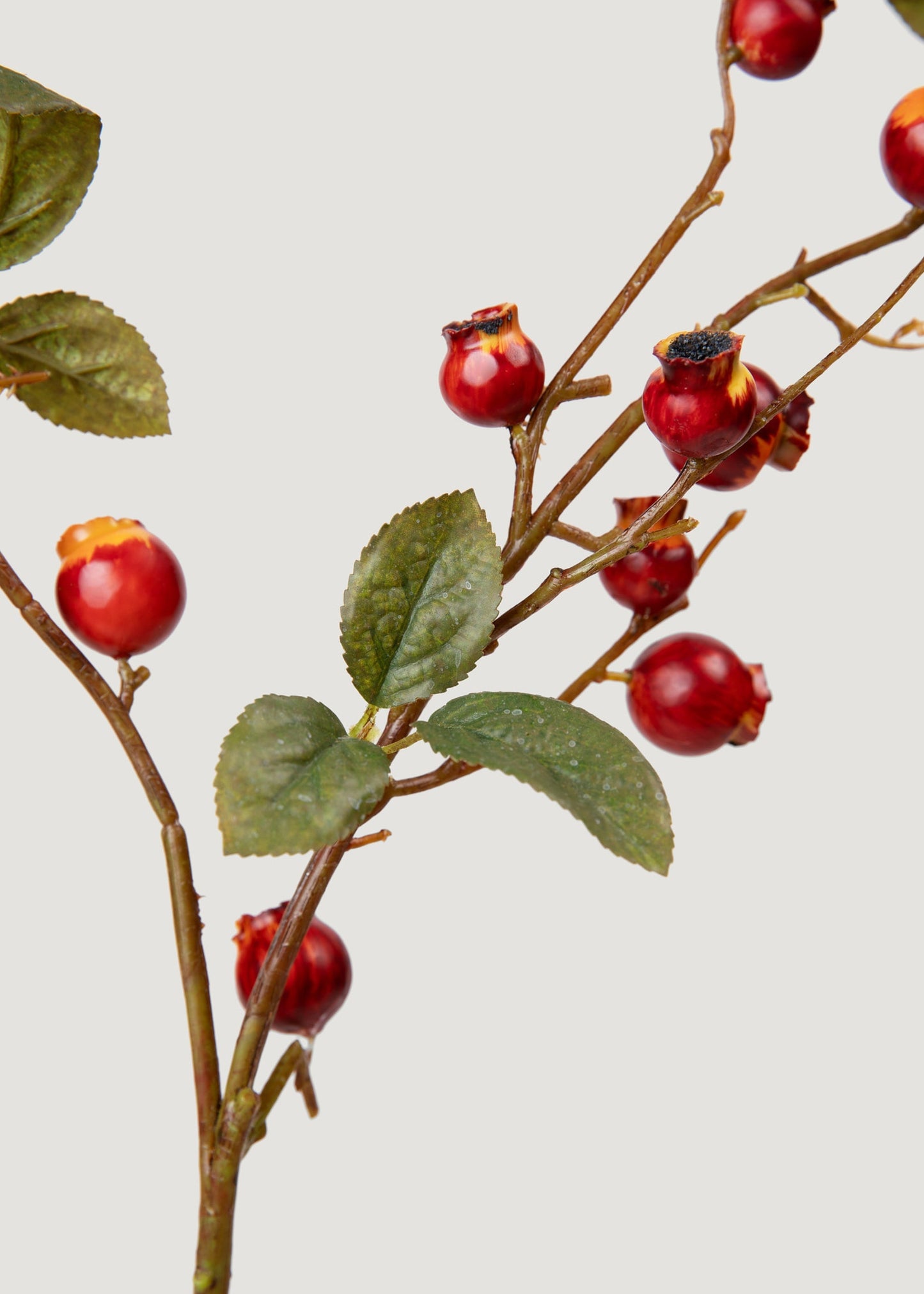 Artificial Crabapple Berry Branch - 30"