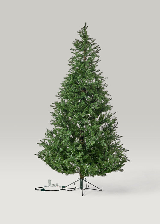 Faux Noble Fir Pre-Lit LED Christmas Tree with White Lights 7.5'