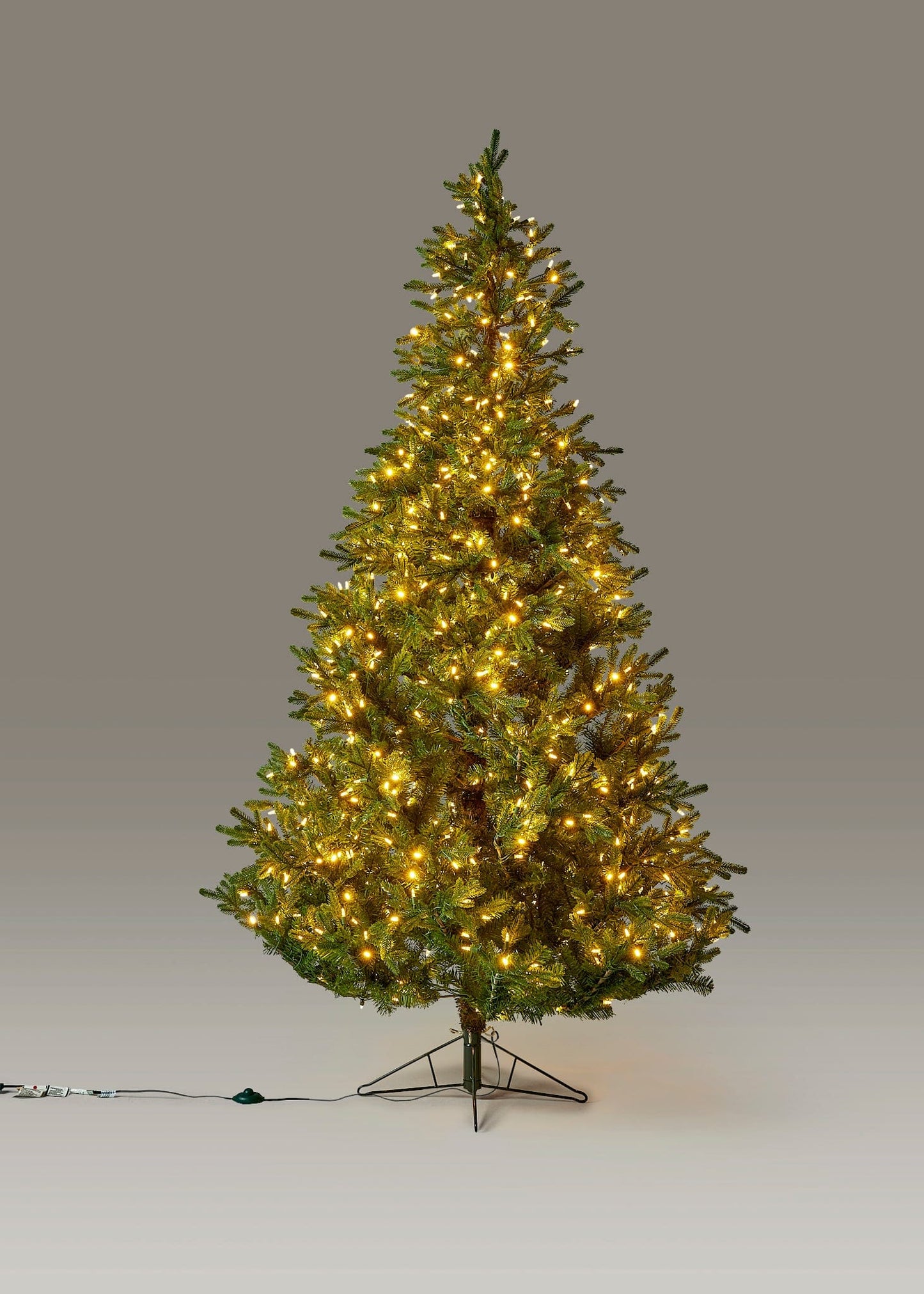 Faux Noble Fir Pre-Lit LED Christmas Tree with White Lights 7.5'