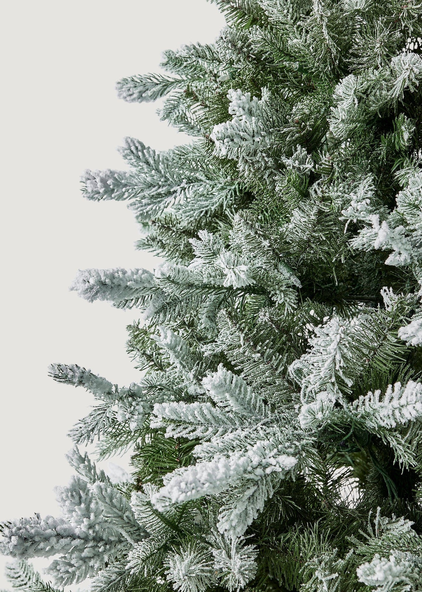 Frosted Pine Christmas Tree with Pre-Lit LED White Lights - 7.5'