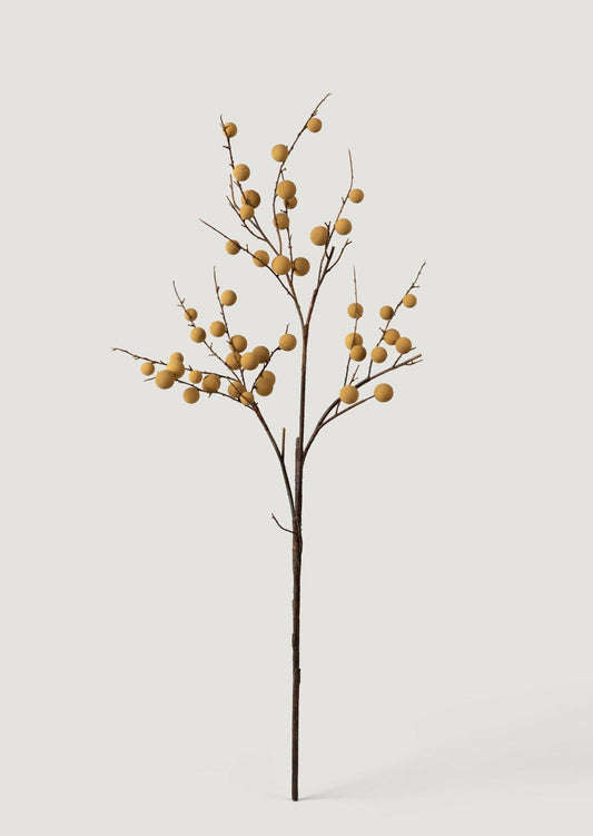 Faux Tropical Longan Fruit Branch - 39"