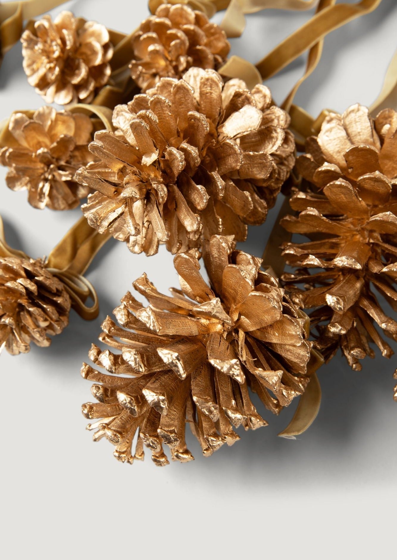 Gold Pine Cone Hanging Holiday Decoration - 21"