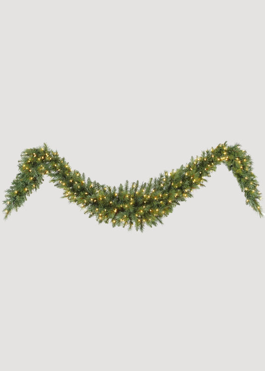 SALE - Faux Douglas Holiday Garland Swag with LED Lights - 108"