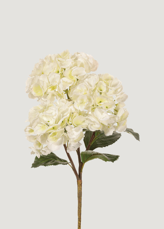 Large Artificial Hydrangea in Cream White - 20"