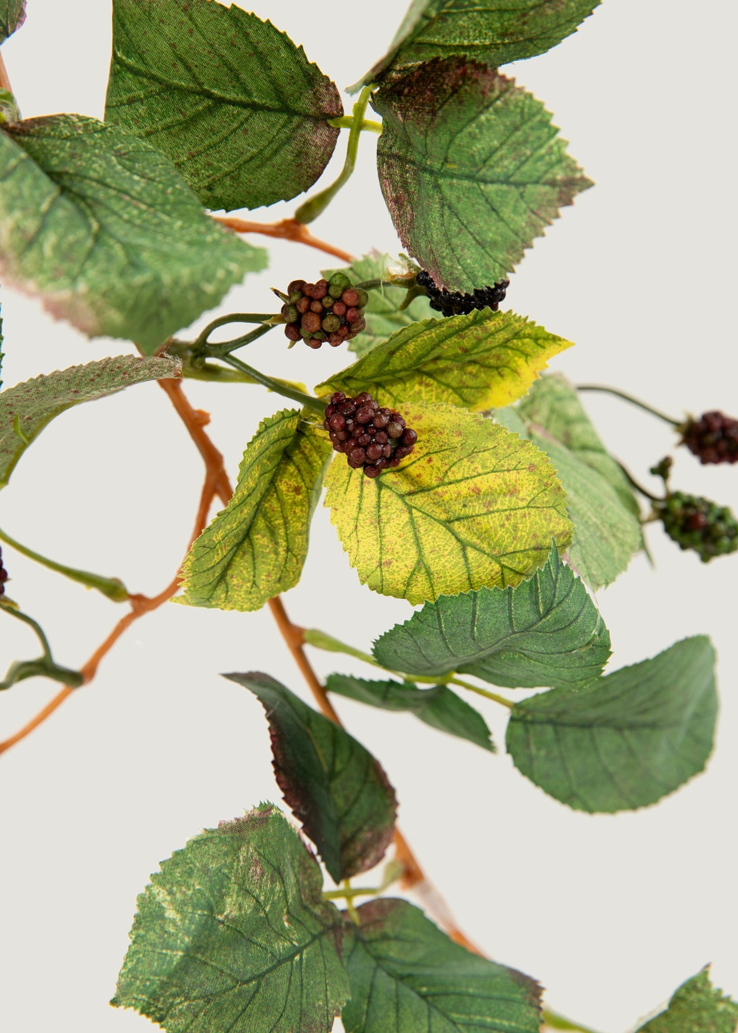 Artificial Leaf and Raspberry Hanging Plant in Fall Hues - 28"